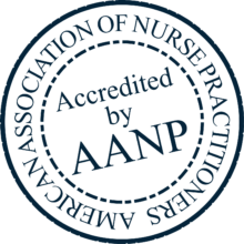 The logo for the association of nurse practitioners.