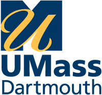 UMass Dartmouth logo with a large gold "U" over a navy "M" and the words "UMass Dartmouth" in blue below.